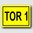 Tor 1 - Hinweisschild Aluminium HS0066 Gelb/Schwarz