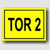 Tor 2 - Hinweisschild Aluminium HS0067 Gelb/Schwarz
