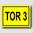 Tor 3 - Hinweisschild Aluminium HS0068 Gelb/Schwarz