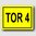 Tor 4 - Hinweisschild Aluminium HS0069 Gelb/Schwarz