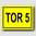 Tor 5 - Hinweisschild Aluminium HS0070 Gelb/Schwarz