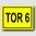 Tor 6 - Hinweisschild Aluminium HS0071 Gelb/Schwarz