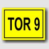 Tor 9 - Hinweisschild Aluminium HS0074 Gelb/Schwarz