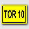 Tor 10 - Hinweisschild Aluminium HS0075 Gelb/Schwarz