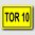 Tor 10 - Hinweisschild Aluminium HS0075 Gelb/Schwarz