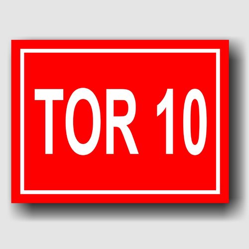 Tor 10 - Hinweisschild Aluminium HS0075 Rot/Weiß