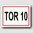 Tor 10 - Hinweisschild Aluminium HS0075 Weiß/Rot/Schwarz