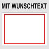 Wunschtext - Hinweisschild Aluminium Weiß/Rot/Schwarz - HS-WT Weiß/Rot/Schwarz