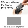 Textplatte 28x49mm für Trodat Professional 5203 7 Shiny Heavy Duty H-6003 nach Ihrer Grafik-Vorlage