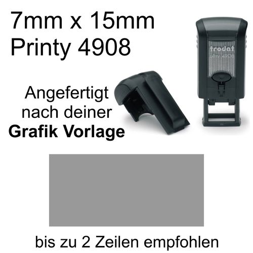 Trodat Printy 4908 15x7mm mit Textplatte nach Ihrer Vorlage als PDF, JPG, PNG oder GIF