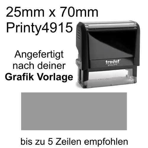 Trodat Printy 4915 70x25mm mit Textplatte nach Ihrer Vorlage als PDF, JPG, PNG oder GIF