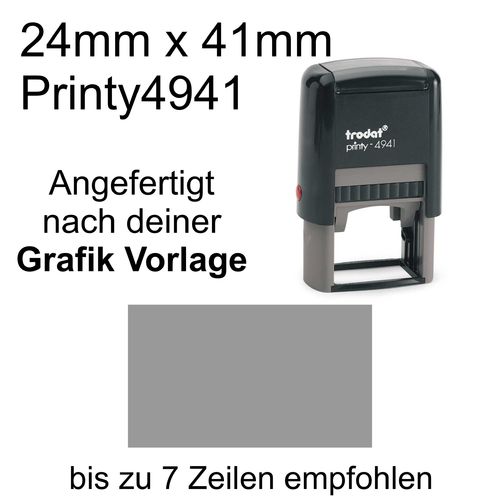 Trodat Printy 4941 41x24mm mit Textplatte nach Ihrer Vorlage als PDF, JPG, PNG oder GIF