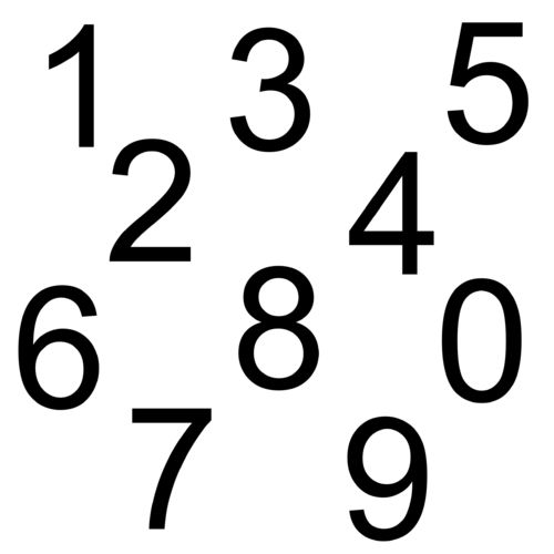 Zahlen & Buchstaben Aufkleber Klebezahlen Ziffern in versch. Größen und Farben Sticker SA-0001