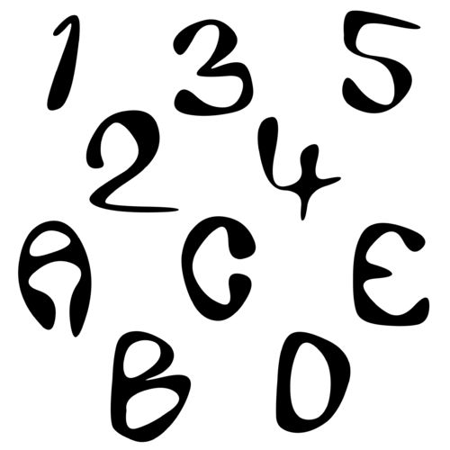 Zahlen & Buchstaben Aufkleber Klebezahlen Ziffern in versch. Größen und Farben Sticker SA-0005