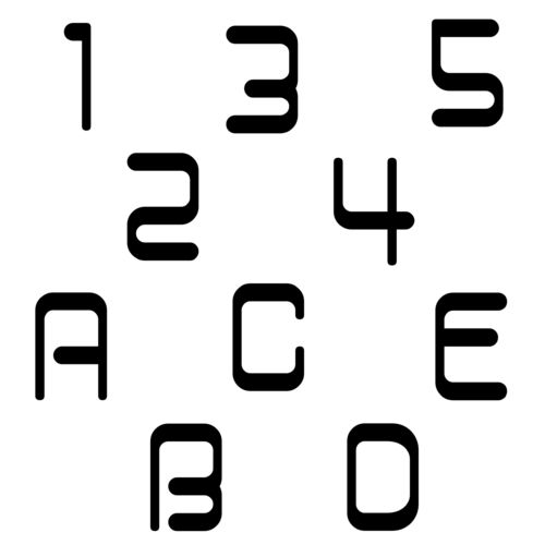 Zahlen & Buchstaben Aufkleber Klebezahlen Ziffern in versch. Größen und Farben Sticker SA-0010