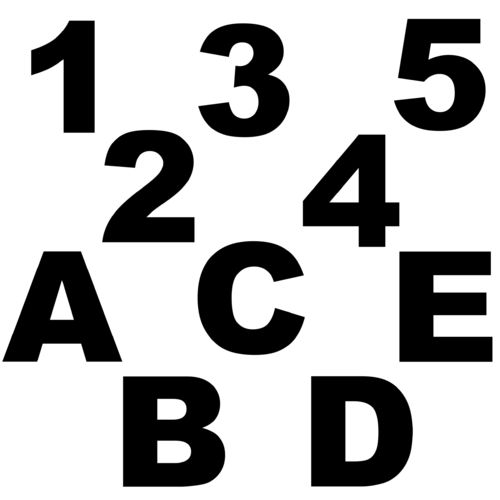 Zahlen & Buchstaben Aufkleber Klebezahlen Ziffern in versch. Größen und Farben Sticker SA-0012