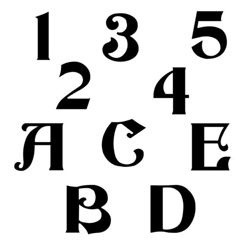 Zahlen & Buchstaben Aufkleber Klebezahlen Ziffern in versch. Größen und Farben Sticker SA-0017