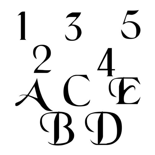 Zahlen & Buchstaben Aufkleber Klebezahlen Ziffern in versch. Größen und Farben Sticker SA-0020
