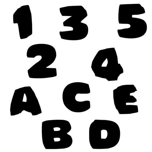 Zahlen & Buchstaben Aufkleber Klebezahlen Ziffern in versch. Größen und Farben Sticker SA-0023