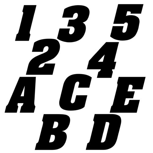 Zahlen & Buchstaben Aufkleber Klebezahlen Ziffern in versch. Größen und Farben Sticker SA-0025