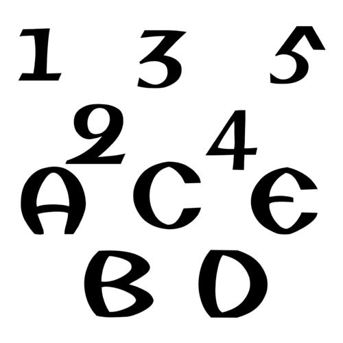 Zahlen & Buchstaben Aufkleber Klebezahlen Ziffern in versch. Größen und Farben Sticker SA-0026
