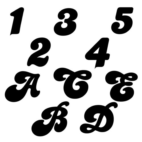 Zahlen & Buchstaben Aufkleber Klebezahlen Ziffern in versch. Größen und Farben Sticker SA-0027