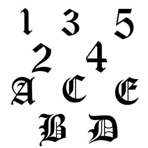 Zahlen & Buchstaben Aufkleber Klebezahlen Ziffern in versch. Größen und Farben Sticker SA-0031