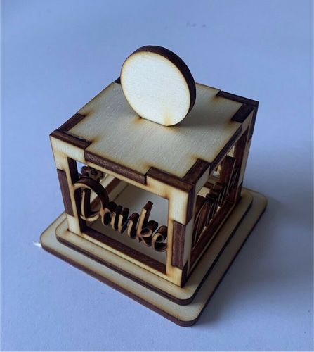 Danke Mini Box für Süßigkeiten oder LED Lampe zum basteln - Bastelset MB-0003