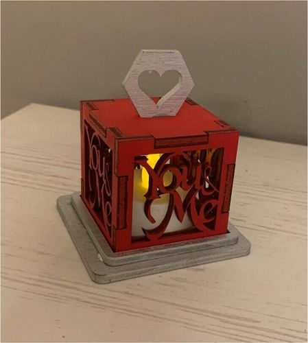 You & Me Mini Box für Süßigkeiten oder LED Lampe zum basteln - Bastelset MB-0008
