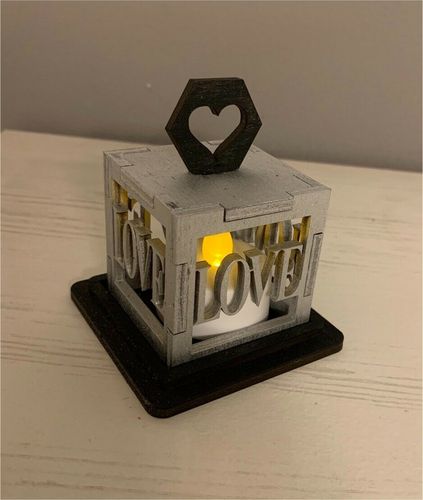 LOVE Mini Box für Süßigkeiten oder LED Lampe zum basteln - Bastelset MB-0010