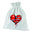 Herz mit Stacheldraht Zugband-Beutel digital Bedruckt für z.B. Geschenke