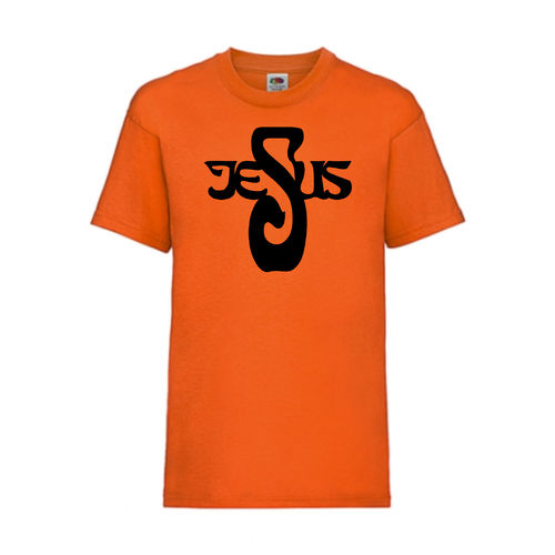 JESUS Kreuz - FUN Shirt T-Shirt Fruit of the Loom Orange F0211