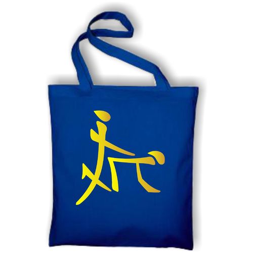 Chinesisches Sex Zeichen Fun Baumwolltasche Jutebeutel Blau