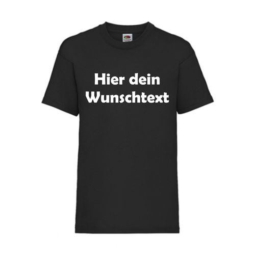 Personalisiertes Wunschtext Shirt T-Shirt Fruit of the Loom Schwarz