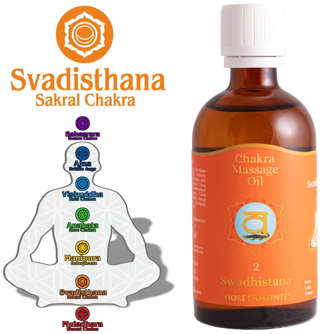Swadhistana Sakralchakra Massage Öl 100 ml  Ayurveda - Sakral - Chakra