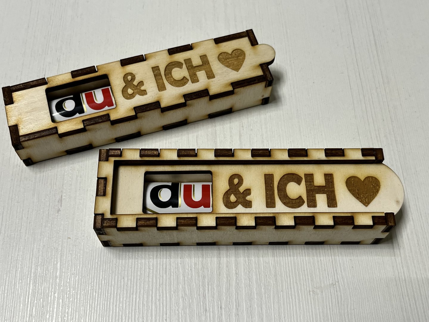 DU & ICH - Duplo Geschenkbox Duplo Praline Schokolade Holzbox