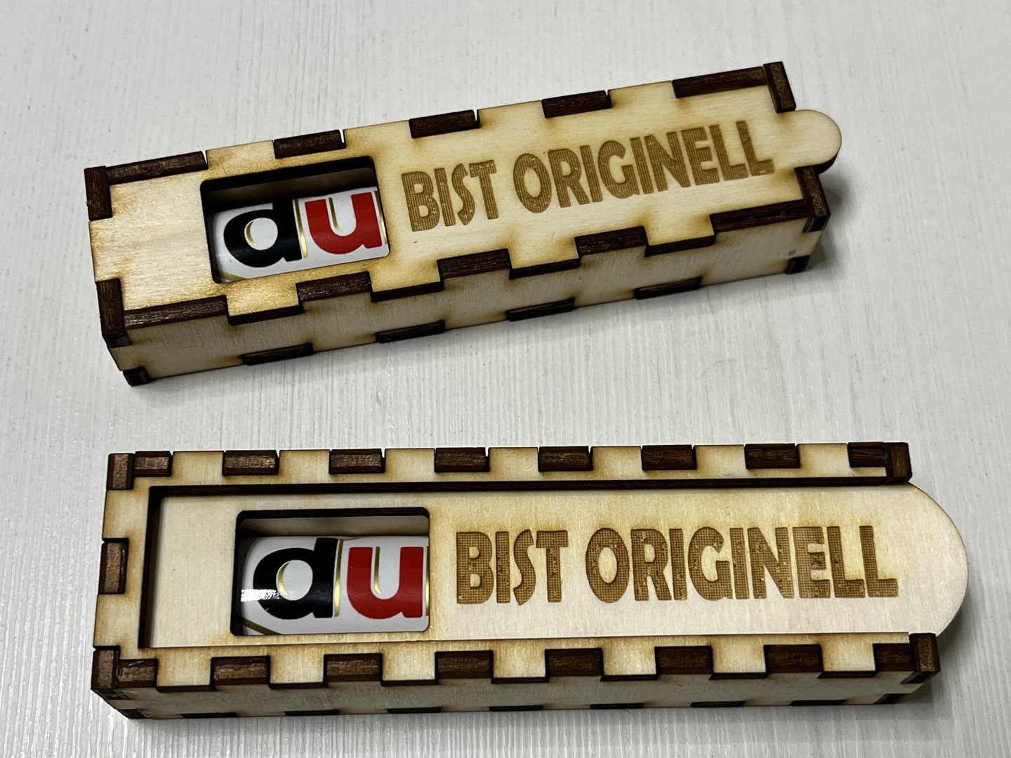 DU BIST ORIGINELL - Duplo Geschenkbox Duplo Praline Schokolade Holzbox