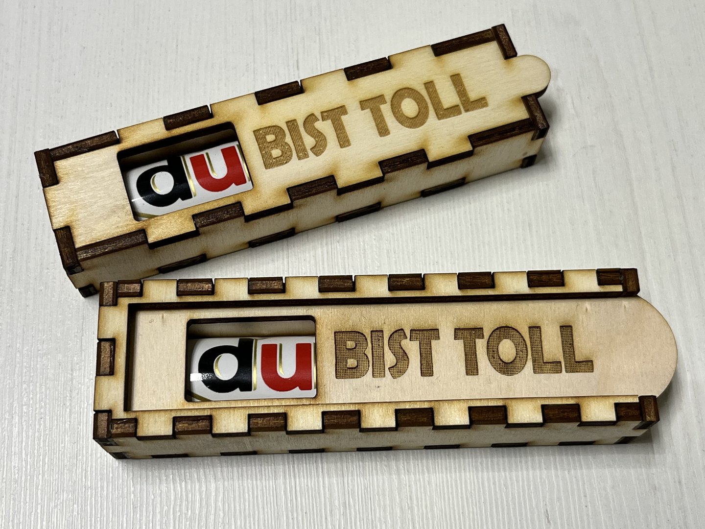 DU BIST TOLL - Duplo Geschenkbox Duplo Praline Schokolade Holzbox