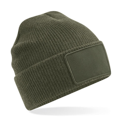 Beechfield abnehmbarer Removable Patch Thinsulate™ Beanie Mütze B540 -  Military Green